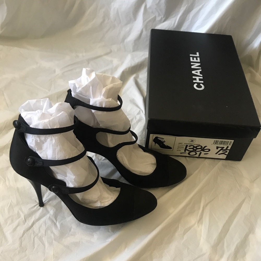Chanel satin sz 37.5